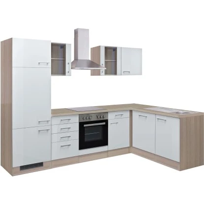 Flex-Well Exclusiv Winkelküche Abaco 280 Cm Perlmutt Glänzend-Akazie Nachbildung 5 Flex-Well Exclusiv Winkelküche Abaco 280 Cm Perlmutt Glänzend-Akazie Nachbildung – Bild 3