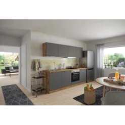 Held Möbel Küchenzeile 240 Cm Matt Grau-Wotaneiche -KüchenTraum 9 11016600 1001.6293 3b 14