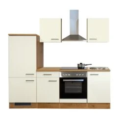 Flex-Well Exclusiv Küchenzeile Vintea 220 Cm Magnolia Matt-Lancelot Oak -KüchenTraum 9 4051 G2201706002Vintea 2