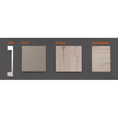 Flex-Well Excl. Musterpaket Küchenzeile Arizona Quarz Cubanit-San Remo Eiche NB 3 Flex-Well Excl. Musterpaket Küchenzeile Arizona Quarz Cubanit-San Remo Eiche NB