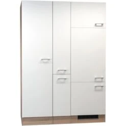 Flex-Well Classic Küchenerweiterung Florida 140 Cm Weiß-Sonoma Eiche Nachbildung -KüchenTraum Florida leichtePerspektive