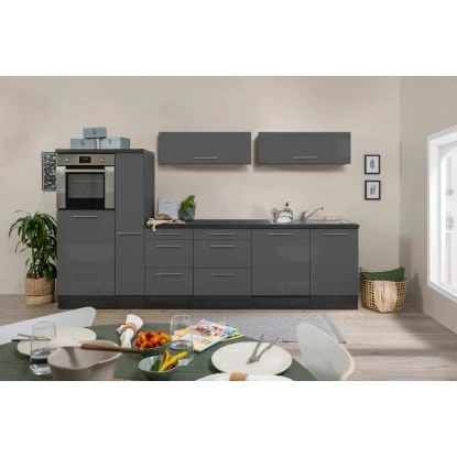 Respekta Premium Inselküche 310 Cm Grau Hochglanz-Eiche Grau 5 Respekta Premium Inselküche 310 Cm Grau Hochglanz-Eiche Grau – Bild 3
