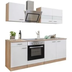 Respekta Economy Küchenzeile KB210ESWSC 210 Cm Weiß-Eiche Sägerau Glänzend 23 Respekta Economy Küchenzeile KB210ESWSC 210 Cm Weiß-Eiche Sägerau Glänzend -KüchenTraum KB210ESWSC Kuechenzeile 05