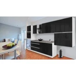 Respekta Küchenzeile GLRP370HWS Grifflos 370 Cm Schwarz Hochglanz-Weiß 31 Respekta Küchenzeile GLRP370HWS Grifflos 370 Cm Schwarz Hochglanz-Weiß -KüchenTraum Kuechenzeile GLRP370HWS 2