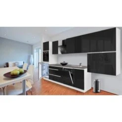 Respekta Küchenzeile GLRP380HWS Grifflos 380 Cm Schwarz Hochglanz-Weiß 33 Respekta Küchenzeile GLRP380HWS Grifflos 380 Cm Schwarz Hochglanz-Weiß -KüchenTraum Kuechenzeile GLRP380HWS 2