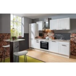 Menke Küchenzeile Matrix 280 Cm Weiß Matt Lacklaminat