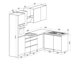 Respekta Premium Winkelküche Grifflos 280 Cm Schwarz Hochglanz-Weiß 31 Respekta Premium Winkelküche Grifflos 280 Cm Schwarz Hochglanz-Weiß -KüchenTraum Mazeichnung GLRPL280HWS 07