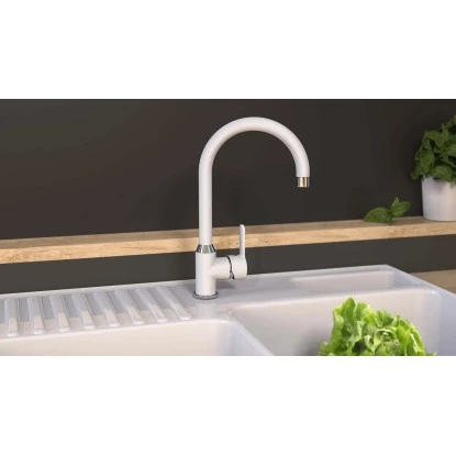 Eisl Spültischarmatur Diziani Weiß-Chrom 7 Eisl Spültischarmatur Diziani Weiß-Chrom – Bild 5