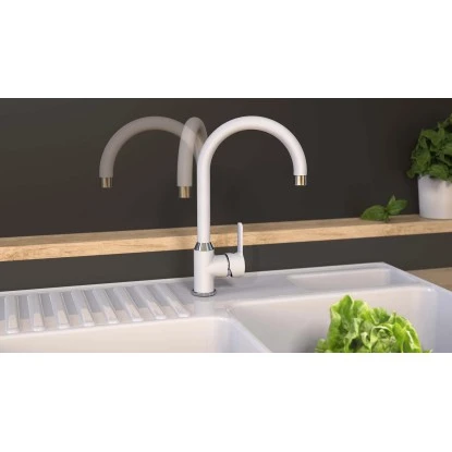 Eisl Spültischarmatur Diziani Weiß-Chrom 8 Eisl Spültischarmatur Diziani Weiß-Chrom – Bild 6