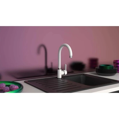 Eisl Spültischarmatur Diziani Weiß-Chrom 10 Eisl Spültischarmatur Diziani Weiß-Chrom – Bild 8