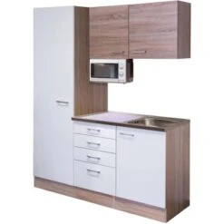 Flex-Well Singleküche 150 Cm Florida Weiß-Sonoma Eich -KüchenTraum g 150 1006 000 samoa frei