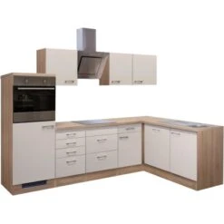 Flex-Well Exclusiv Winkelküche Orlando 280x170 Cm Kaschmir Glanz-Sonoma Eiche -KüchenTraum g 999 2813 015 frei nepal