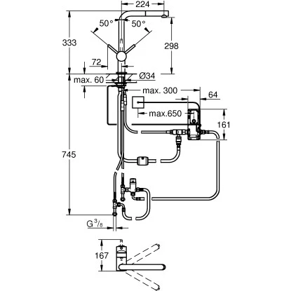 Grohe Elektronische Einhand-Küchenarmatur FlairTouch Chrom 4 Grohe Elektronische Einhand-Küchenarmatur FlairTouch Chrom – Bild 2