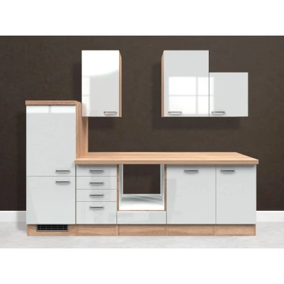 Flex-Well Exclusiv Küchenzeile Valero 280 Cm Ohne E-Geräte Hochglanz Weiß 3 Flex-Well Exclusiv Küchenzeile Valero 280 Cm Ohne E-Geräte Hochglanz Weiß