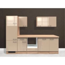 Flex-Well Exclusiv Küchenzeile Orlando 280 Cm Ohne E-Geräte Kaschmir Glanz