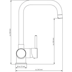 Eisl Spültischarmatur Futura Schwarz-Matt -KüchenTraum uturaschwarzmatt Zeichnung